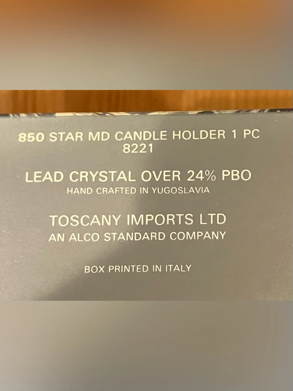 EUC The Toscany Collection 24% Lead Clear Crystal Star Candle Holder 4” 9 point